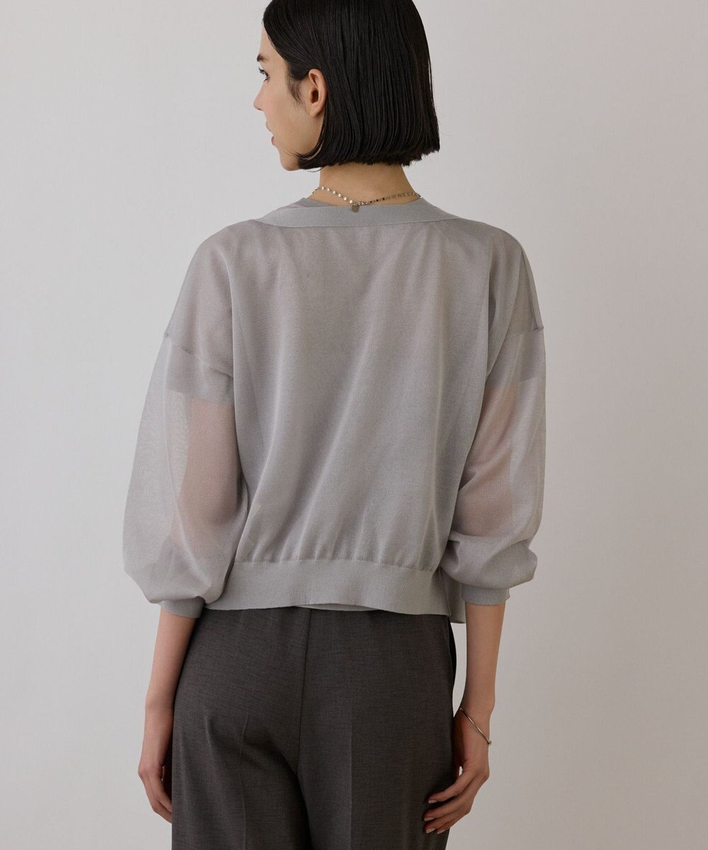 GRACE CONTINENTAL ブライトシアーニットカーディガン 