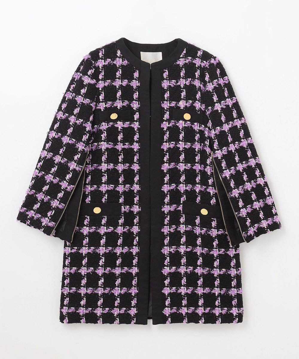 GRACE CONTINENTAL フェザーチェックツイードコート