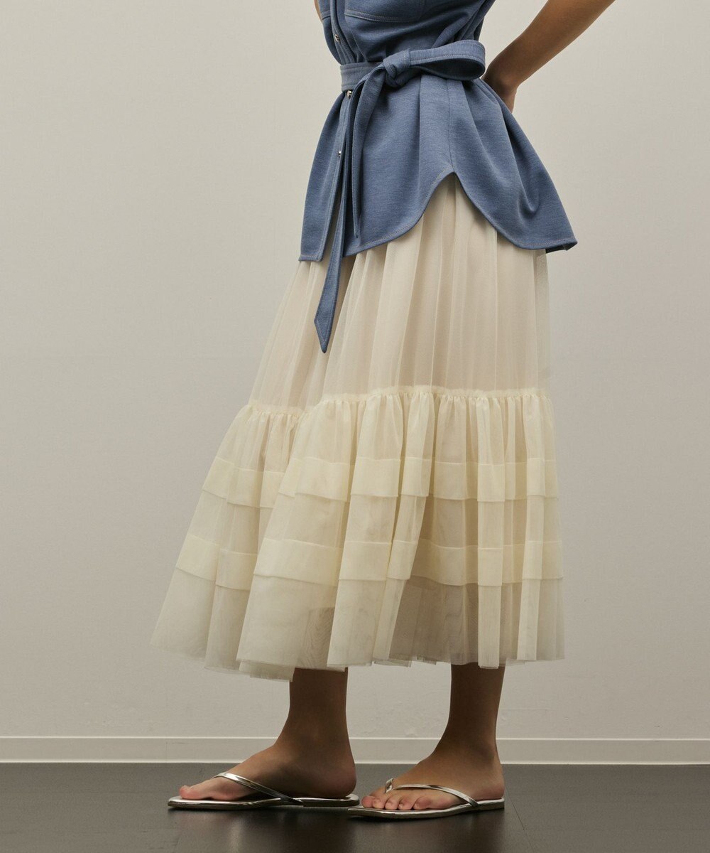 GRACE CONTINENTAL チュールティアードスカート 