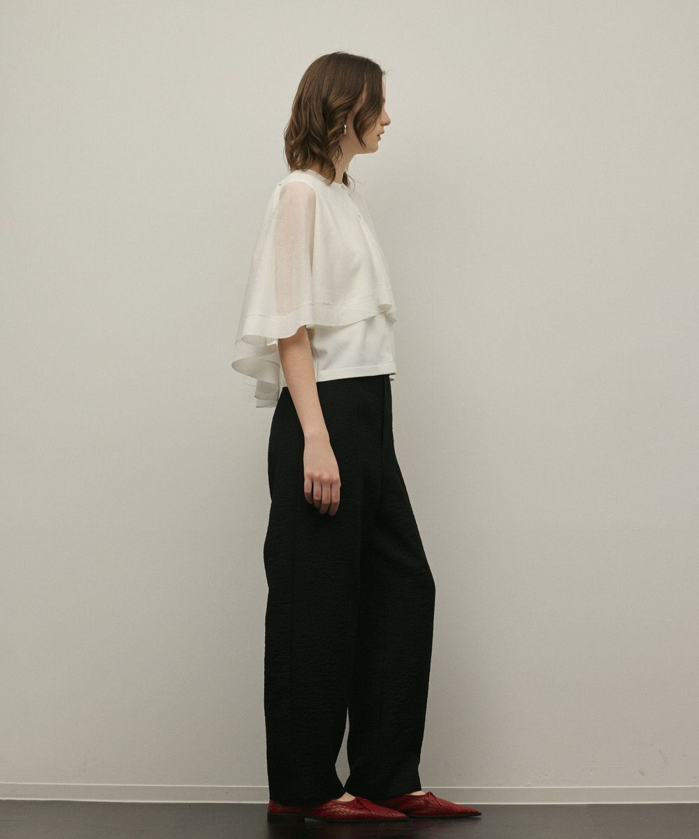 GRACE CONTINENTAL シアーケープニットカーディガン 