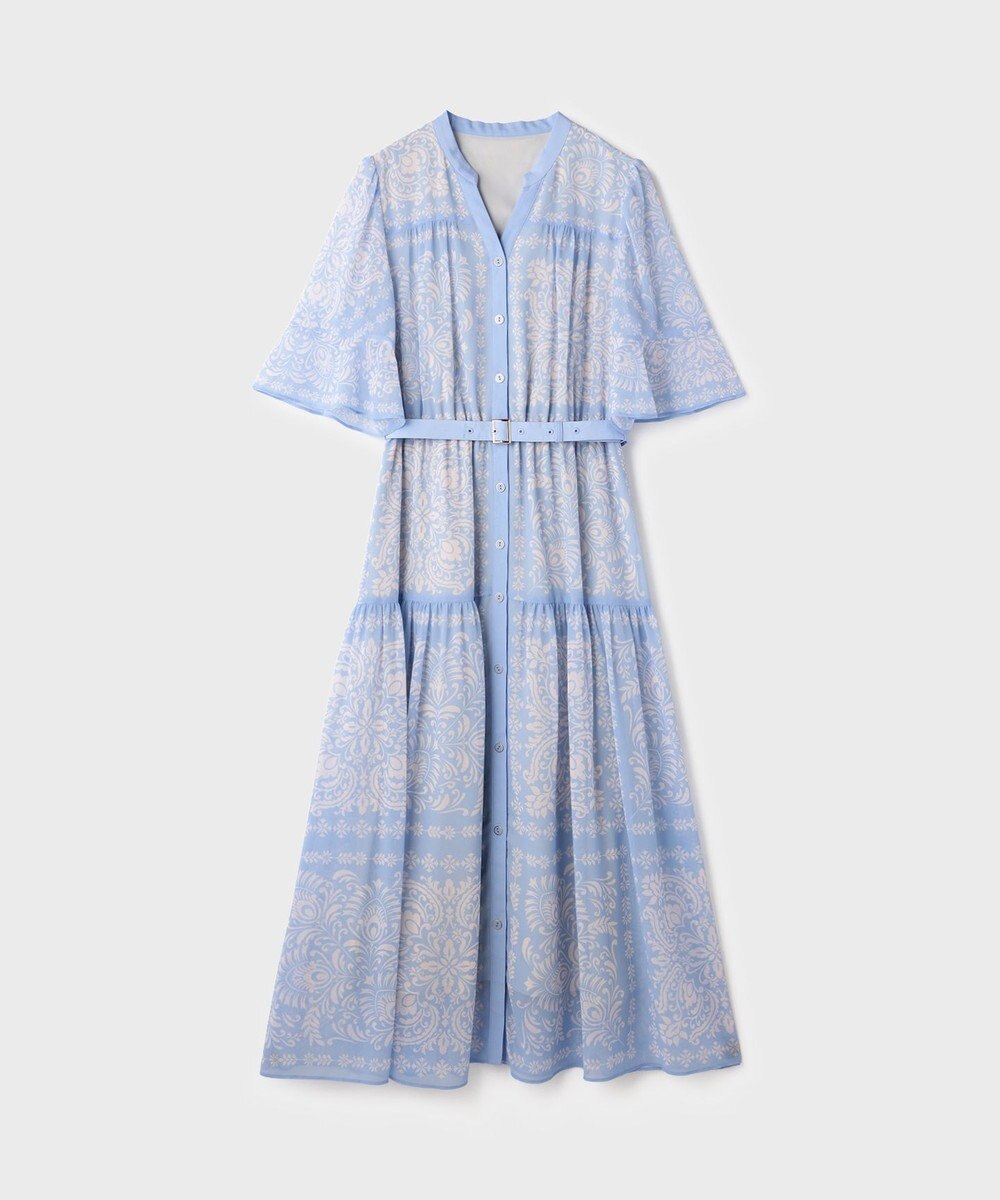 GRACE CONTINENTAL ペイズリーカレイドプリントワンピース 