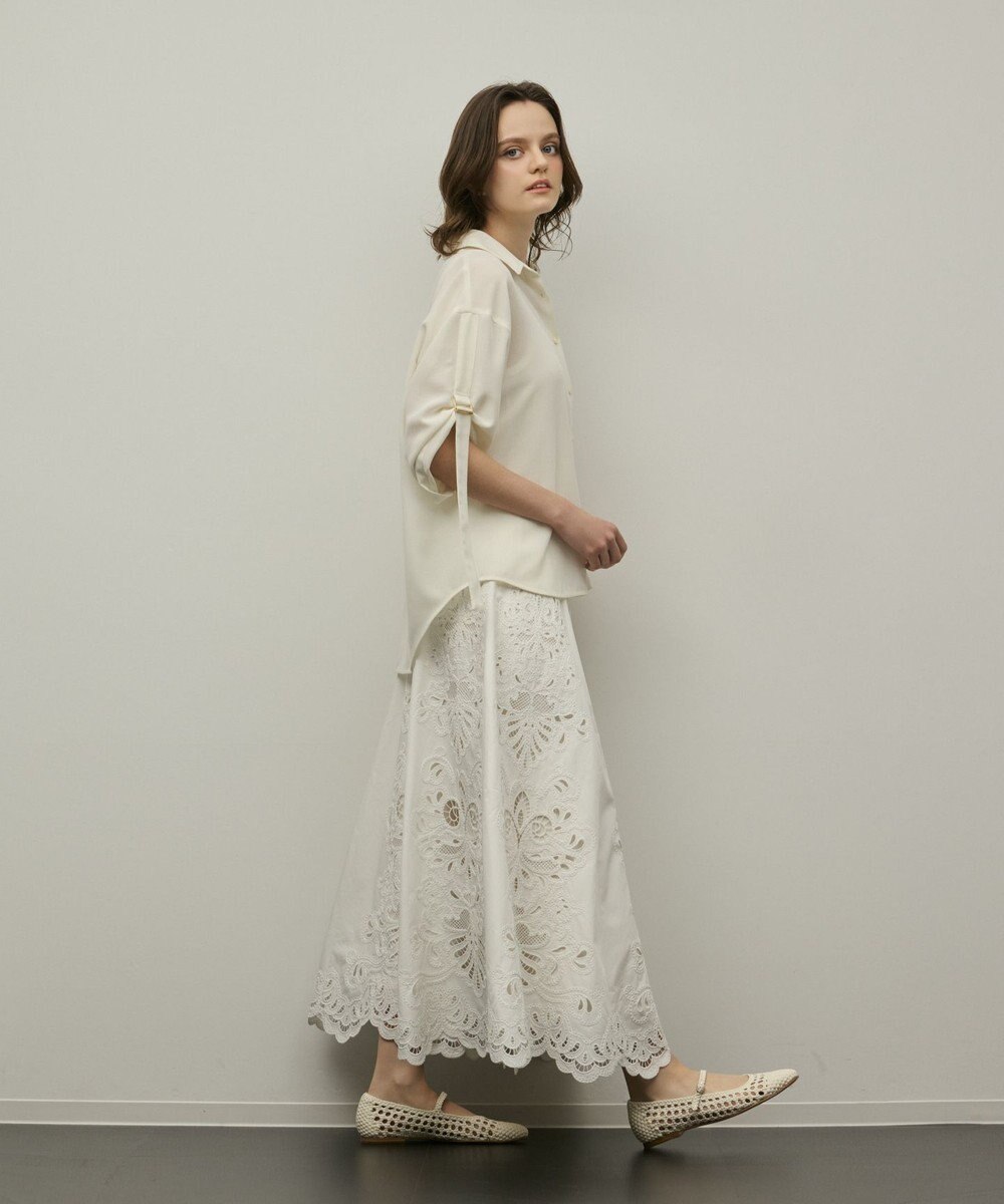 GRACE CONTINENTAL ロールアップスリーブトップス 