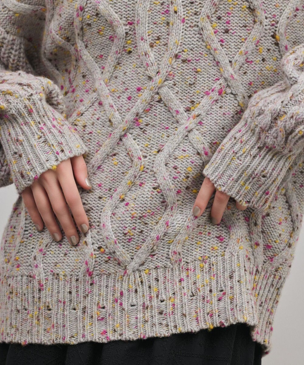 GRACE CONTINENTAL ケーブルニットトップ 