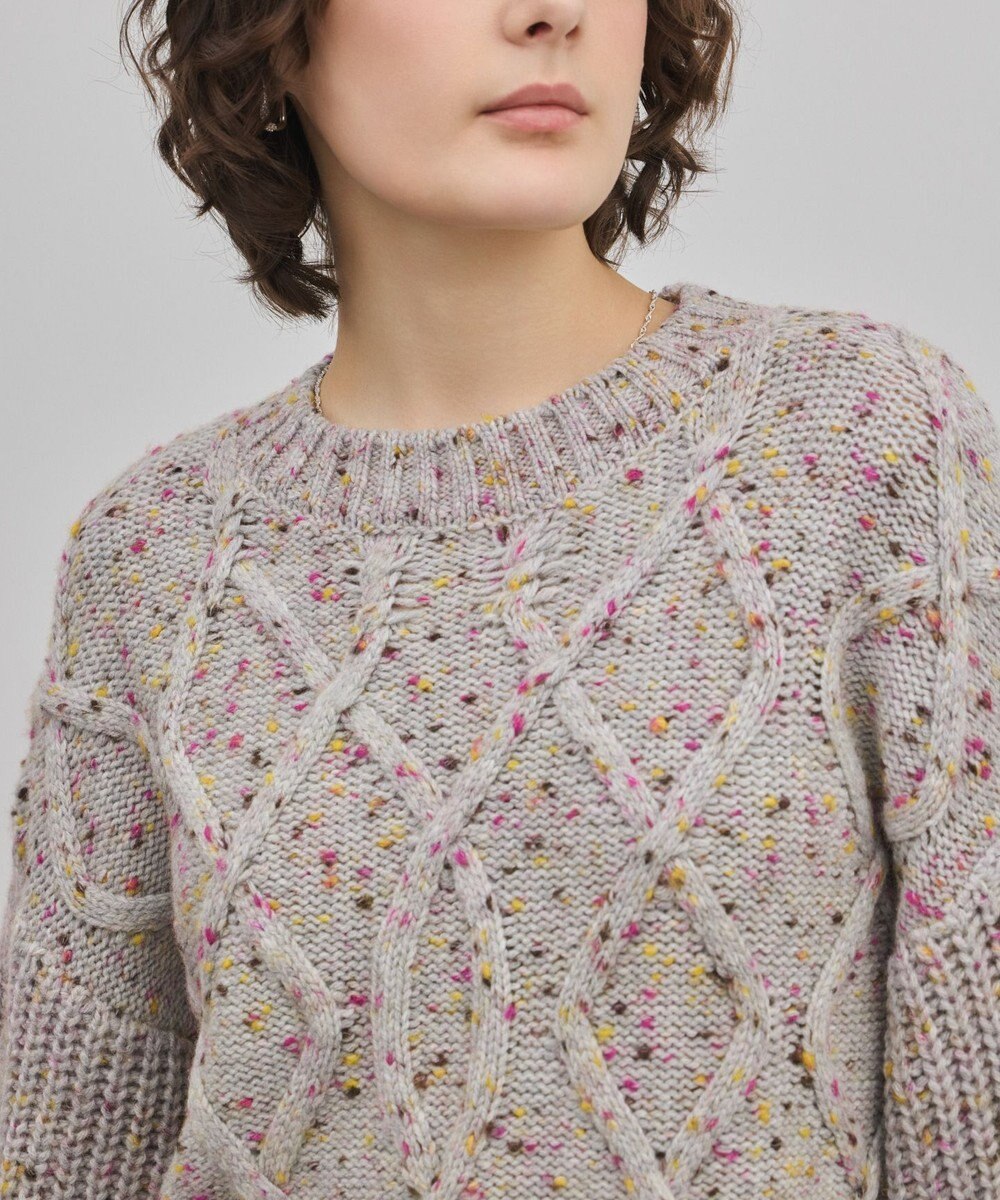 GRACE CONTINENTAL ケーブルニットトップ 