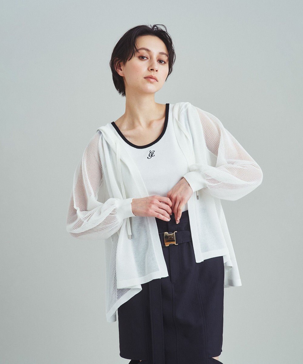 GRACE CONTINENTAL メッシュニットフーディー