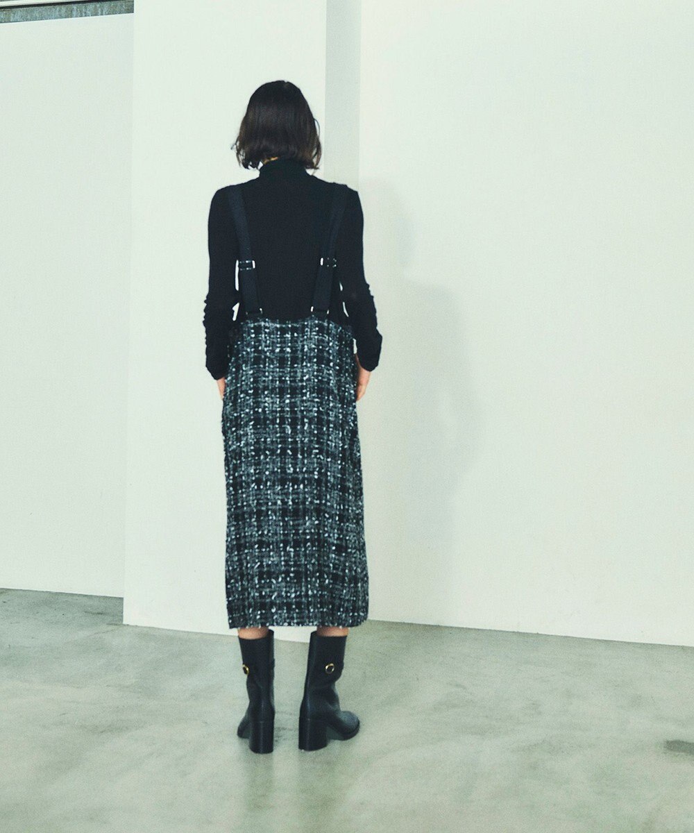 GRACE CONTINENTAL ミディツイードジャンパースカート 