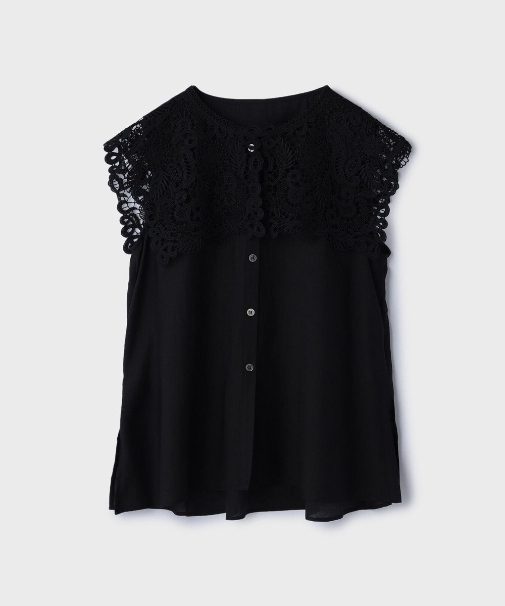 GRACE CONTINENTAL パターンレースカラーブラウス