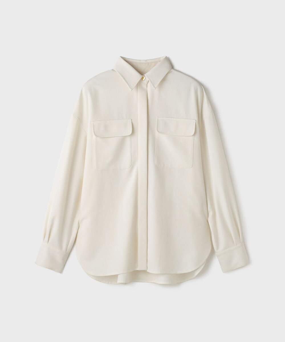 GRACE CONTINENTAL ウールミリタリーシャツ 