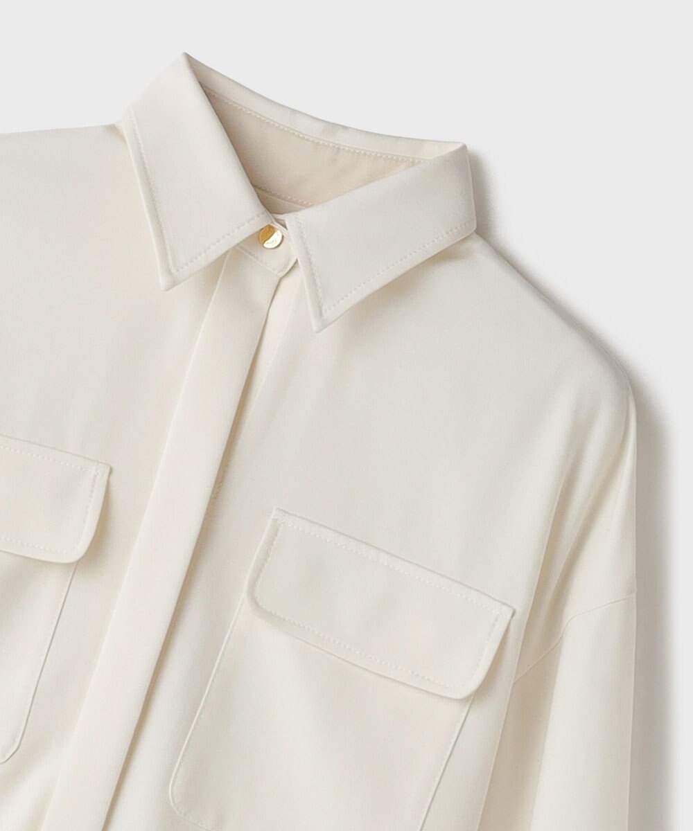 GRACE CONTINENTAL ウールミリタリーシャツ 