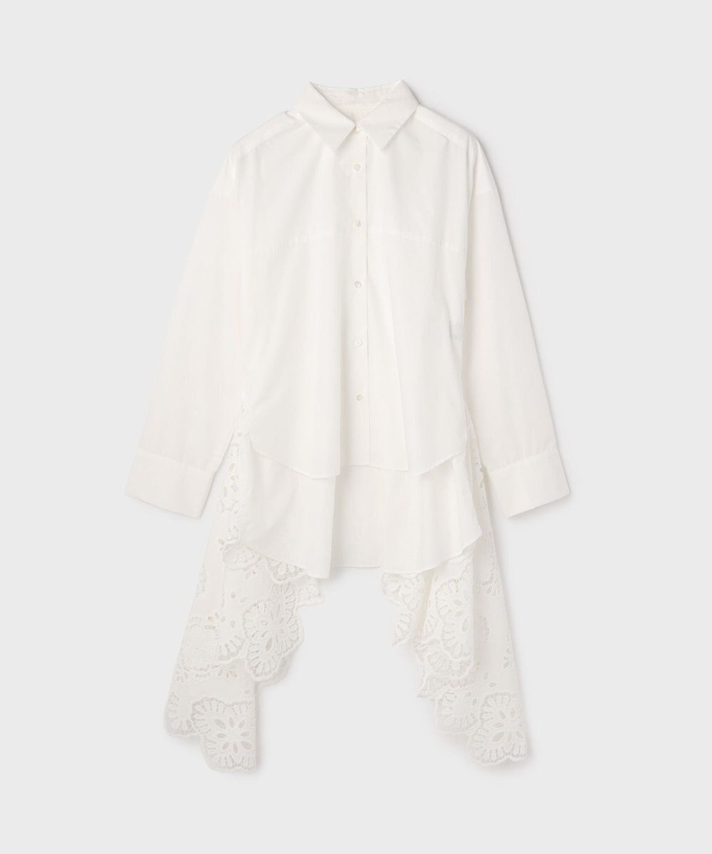 GRACE CONTINENTAL カット刺繍イレギュラーシャツ 