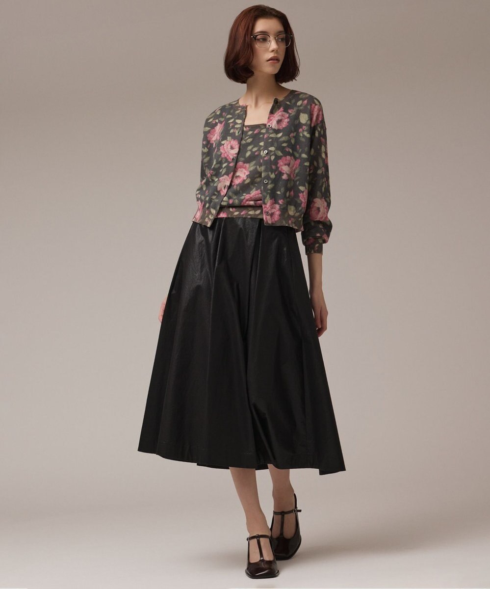 GRACE CONTINENTAL ローズプリントニットカーディガン 