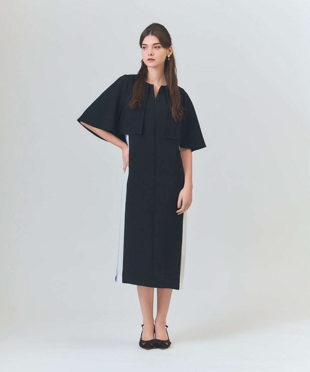 GRACE CONTINENTAL ケープレイヤードドレス