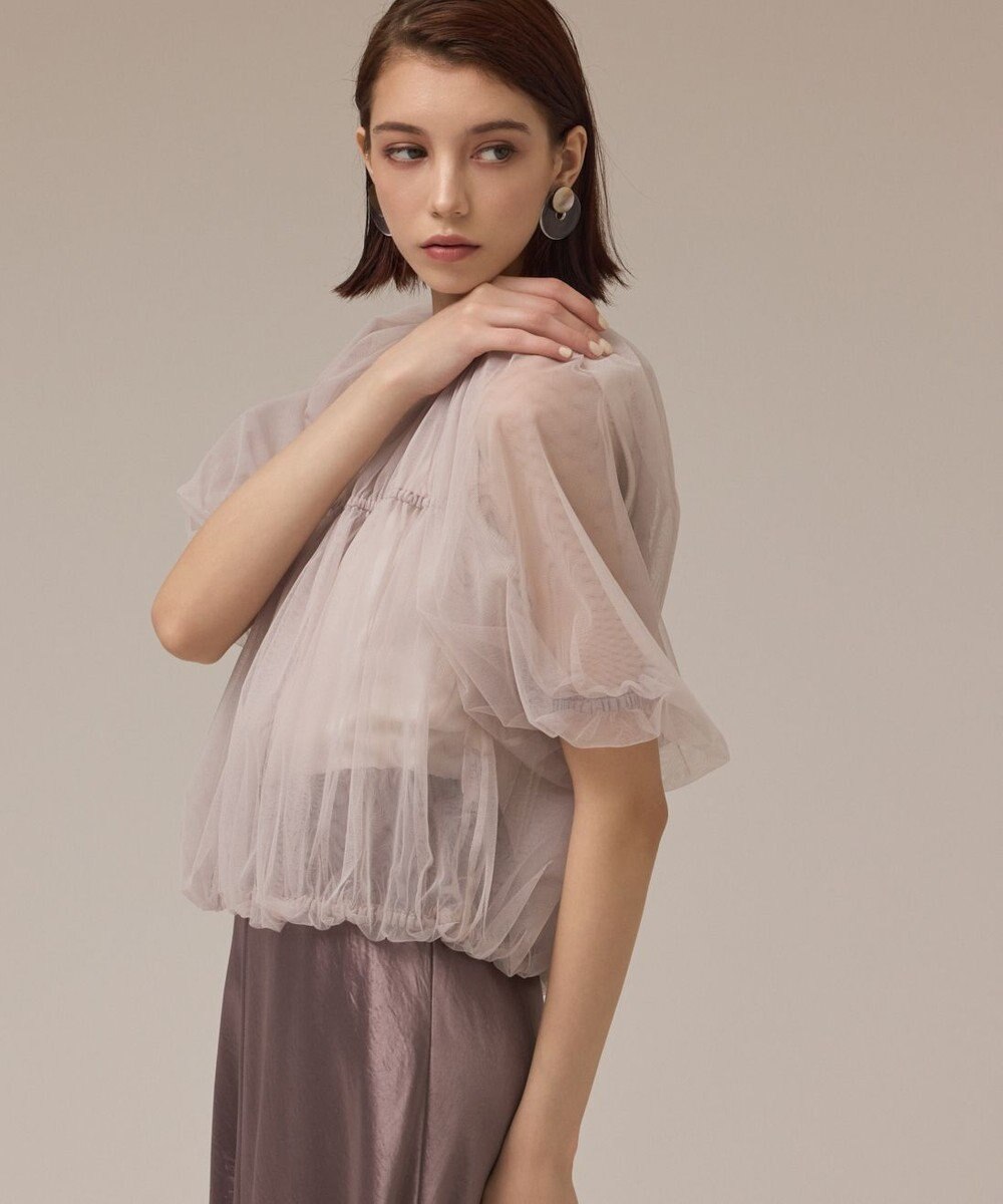 GRACE CONTINENTAL チュールシアーブルゾン 