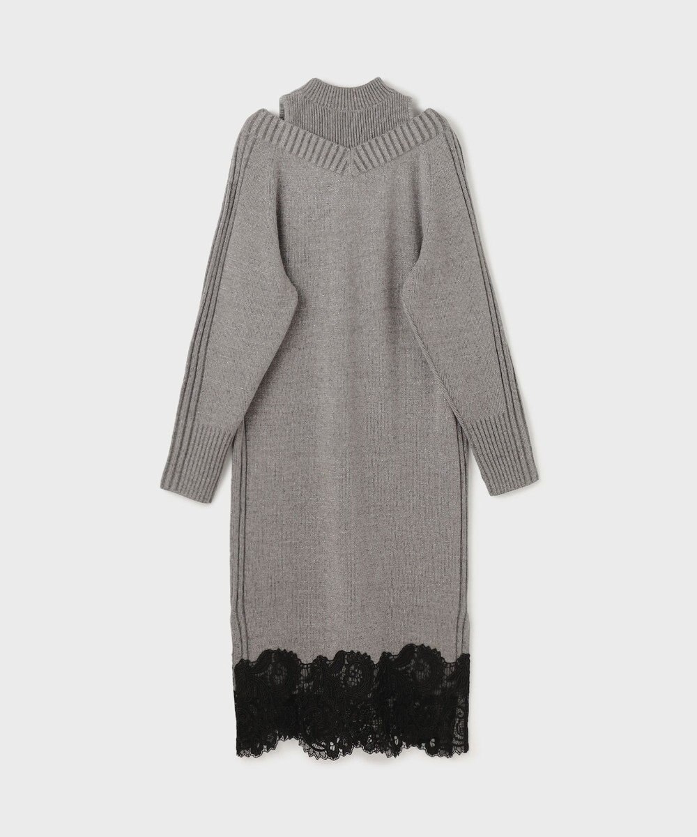 GRACE CONTINENTAL レイヤードレースニットワンピース