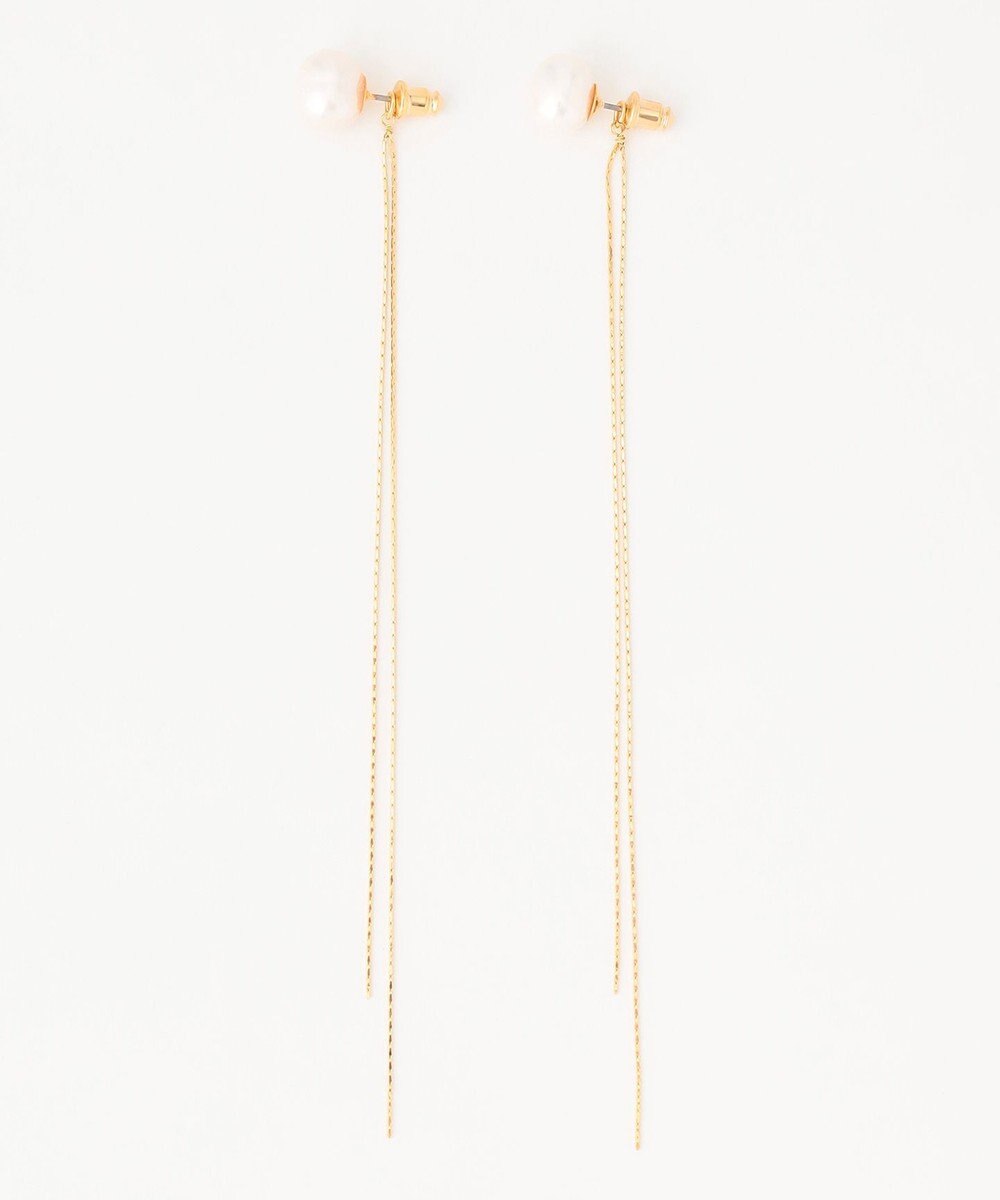 GRACE CONTINENTAL orgablanca パール＆チェーン2Wayピアス 