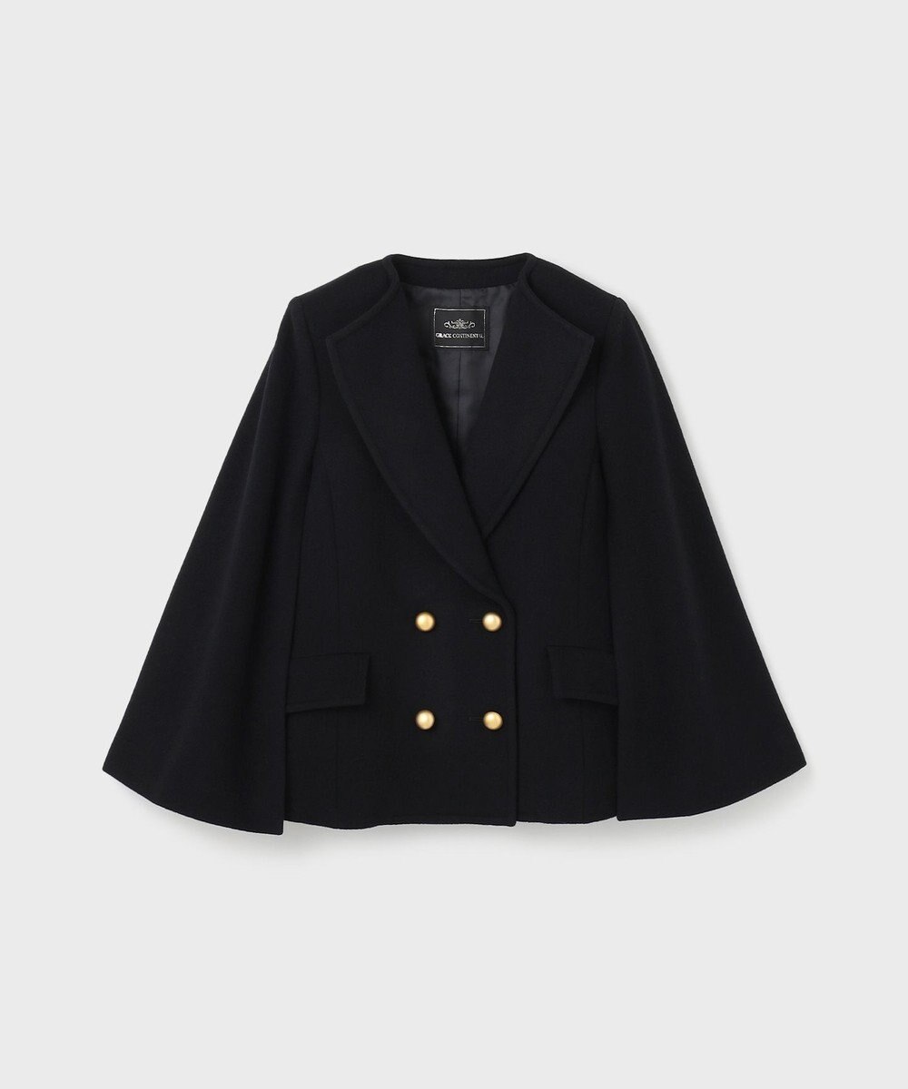 GRACE CONTINENTAL ウールケープジャケット 