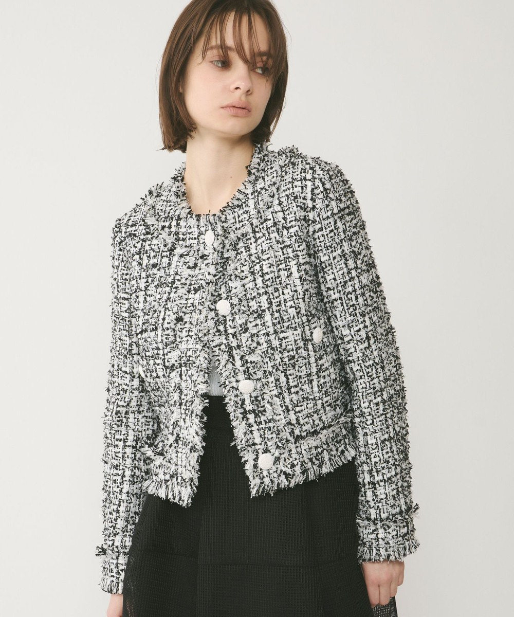 GRACE CONTINENTAL フリンジツイードジャケット