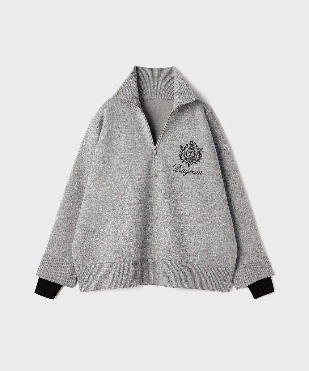 GRACE CONTINENTAL ハーフジップニットトップ 