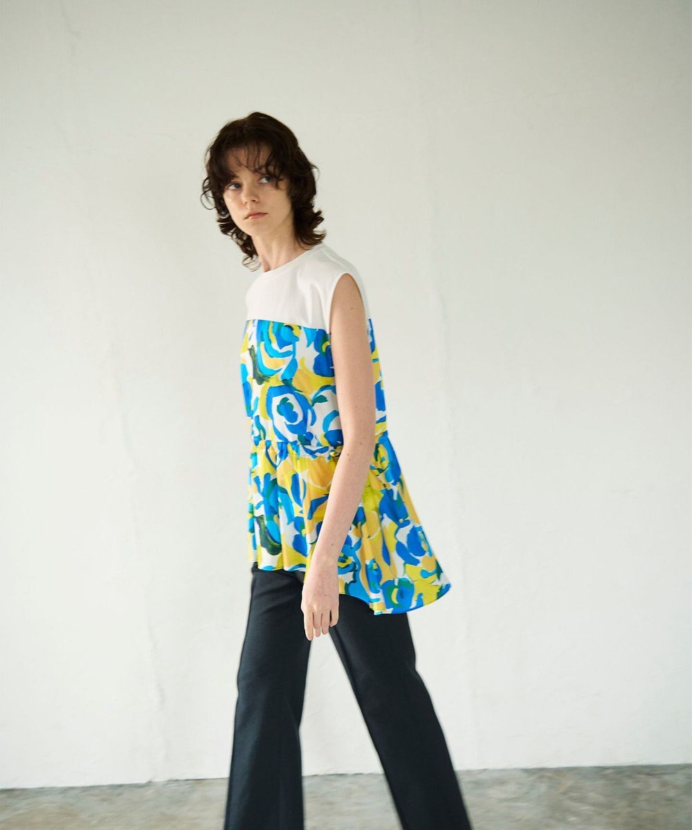 GRACE CONTINENTAL ペイントカラープリントトップ