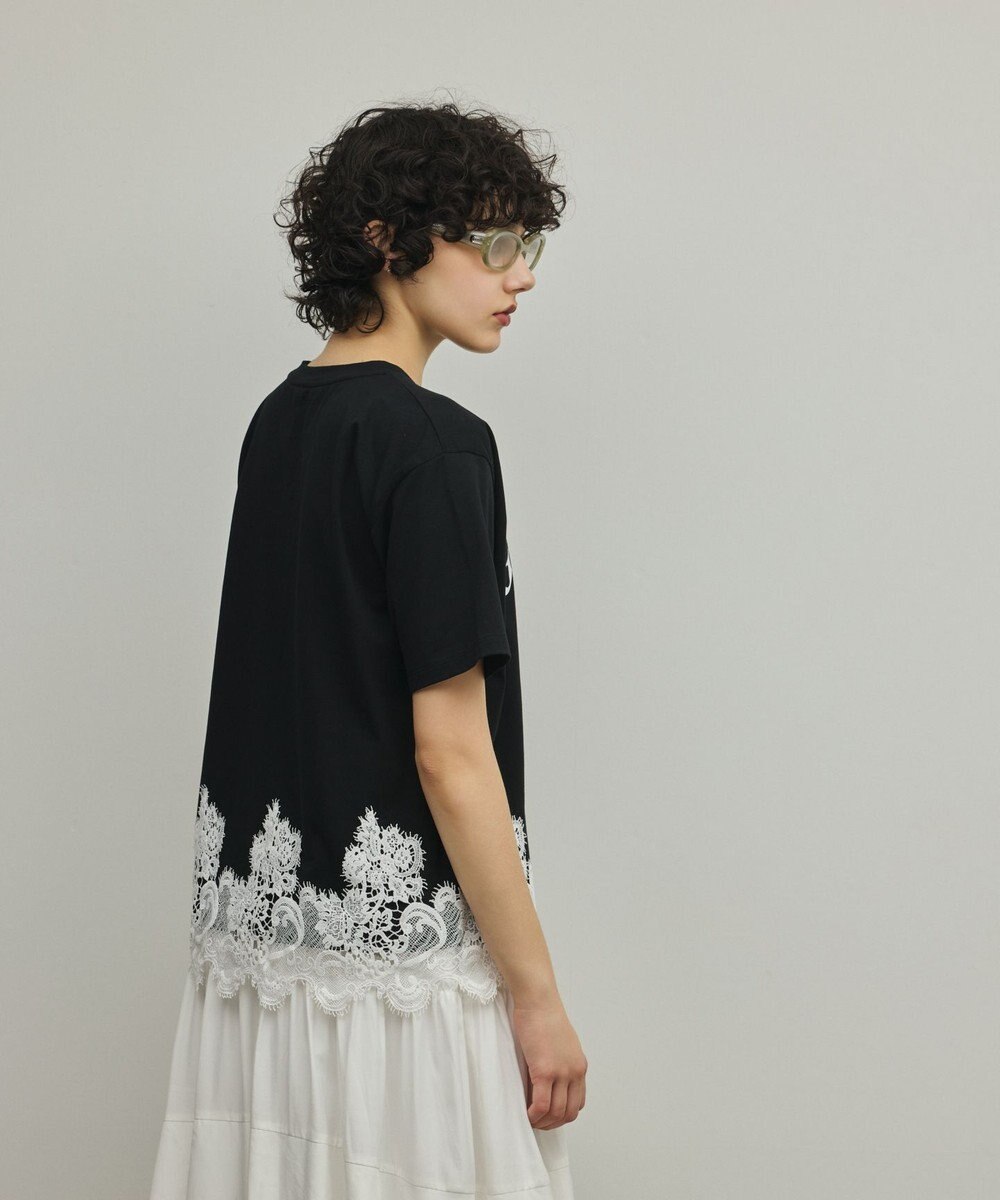 GRACE CONTINENTAL レースヘムロゴTシャツ 