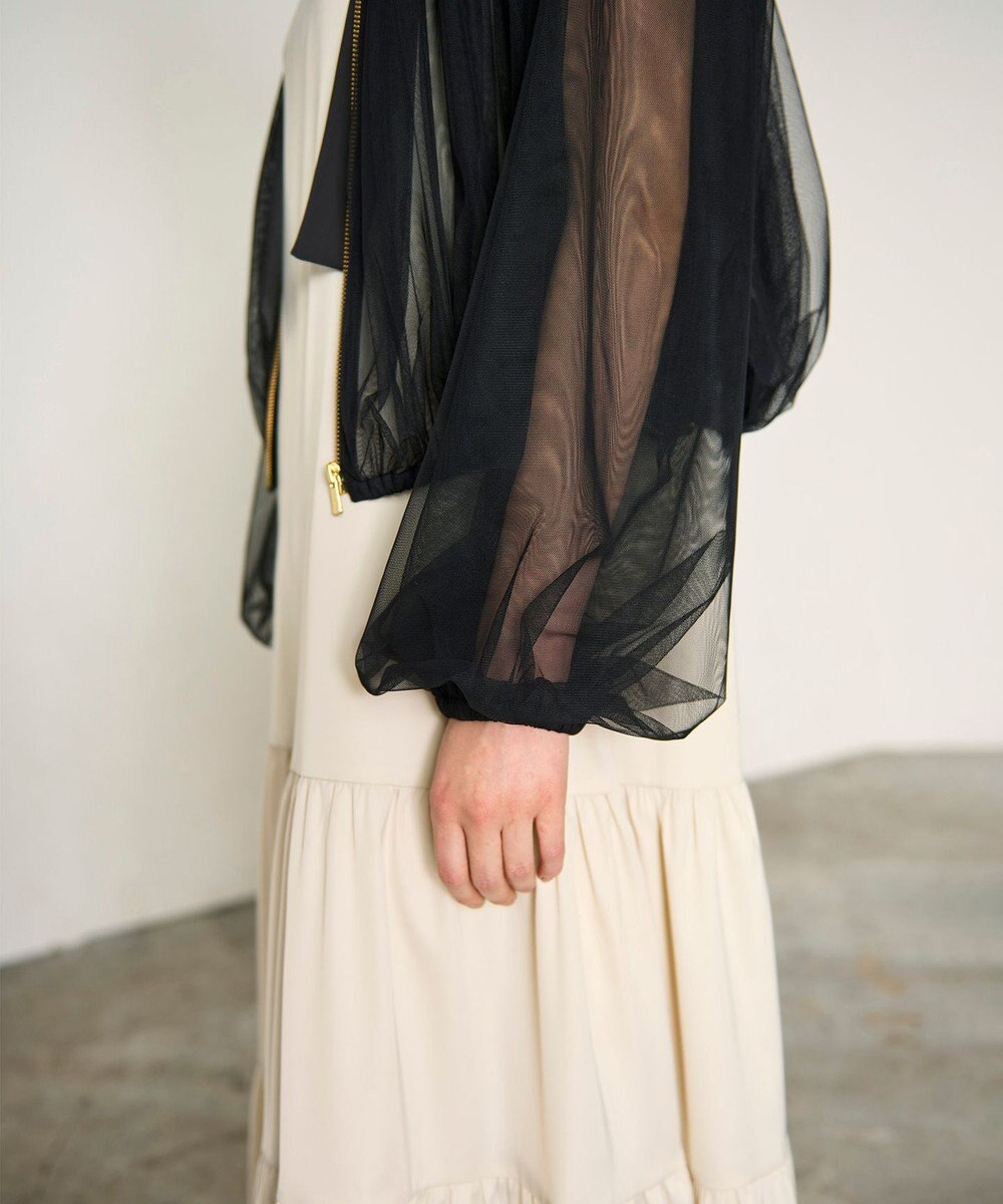 GRACE CONTINENTAL ギャザーチュールブルゾン 