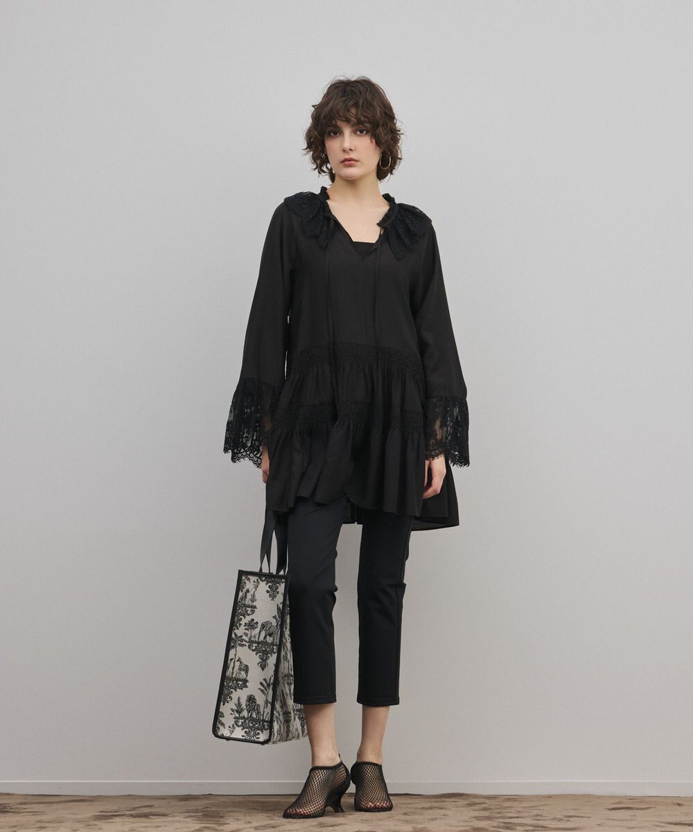 GRACE CONTINENTAL レースカラーチュニックブラウス 