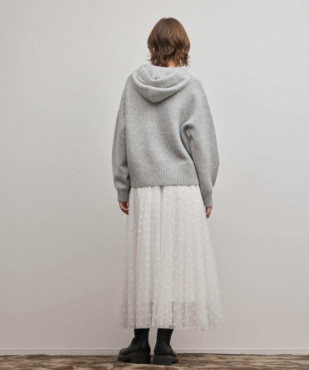 GRACE CONTINENTAL フロッキードットプリーツスカート 