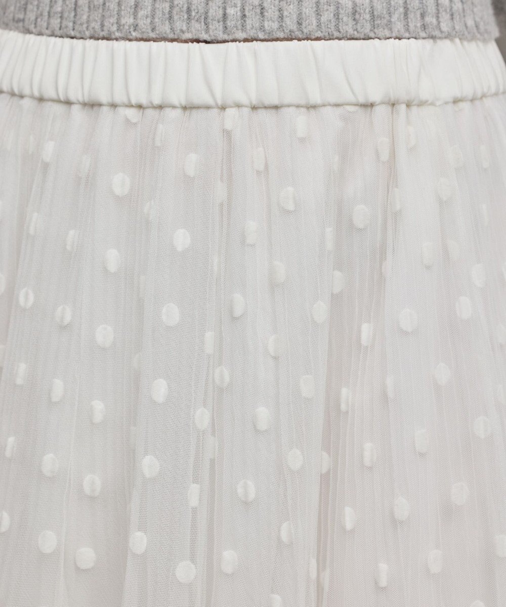GRACE CONTINENTAL フロッキードットプリーツスカート 