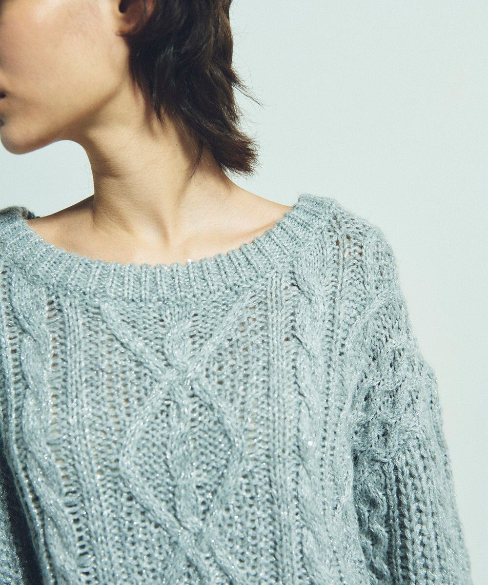 GRACE CONTINENTAL スパングルケーブルニット