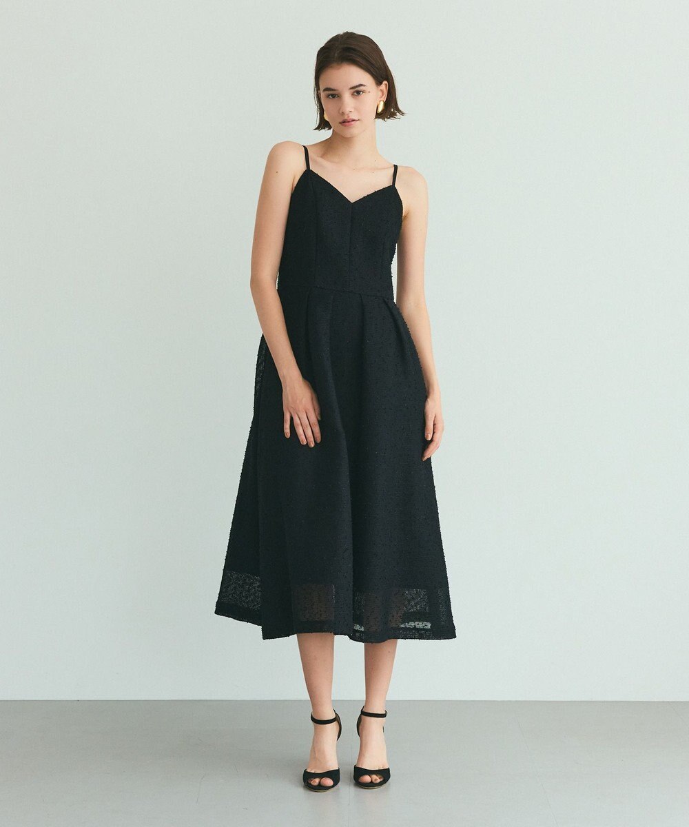 GRACE CONTINENTAL メッシュツイードキャミドレス 