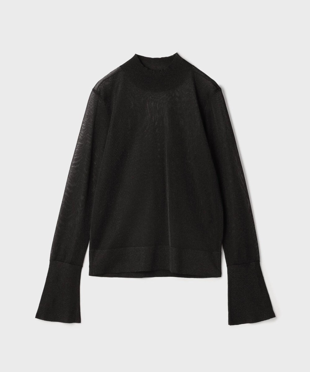 GRACE CONTINENTAL シアーハイネックニットトップ 