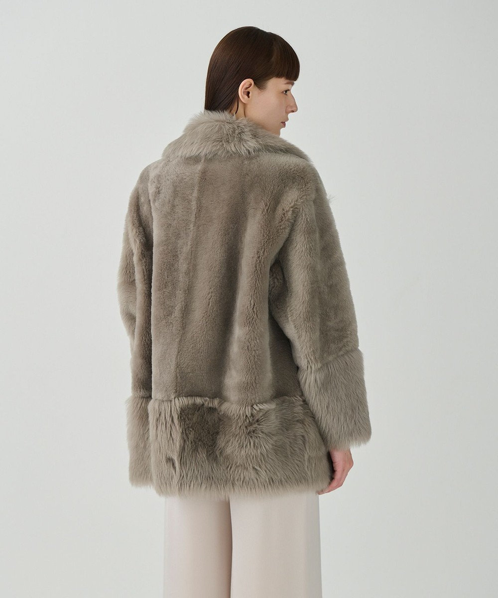 GRACE CONTINENTAL ムートンライダースコート