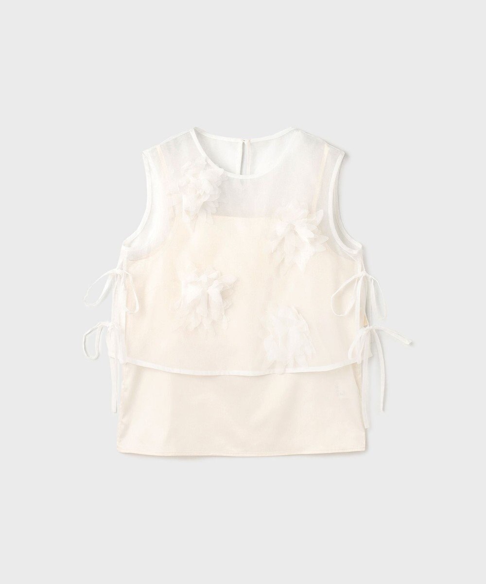 GRACE CONTINENTAL メッシュフラワートップ 