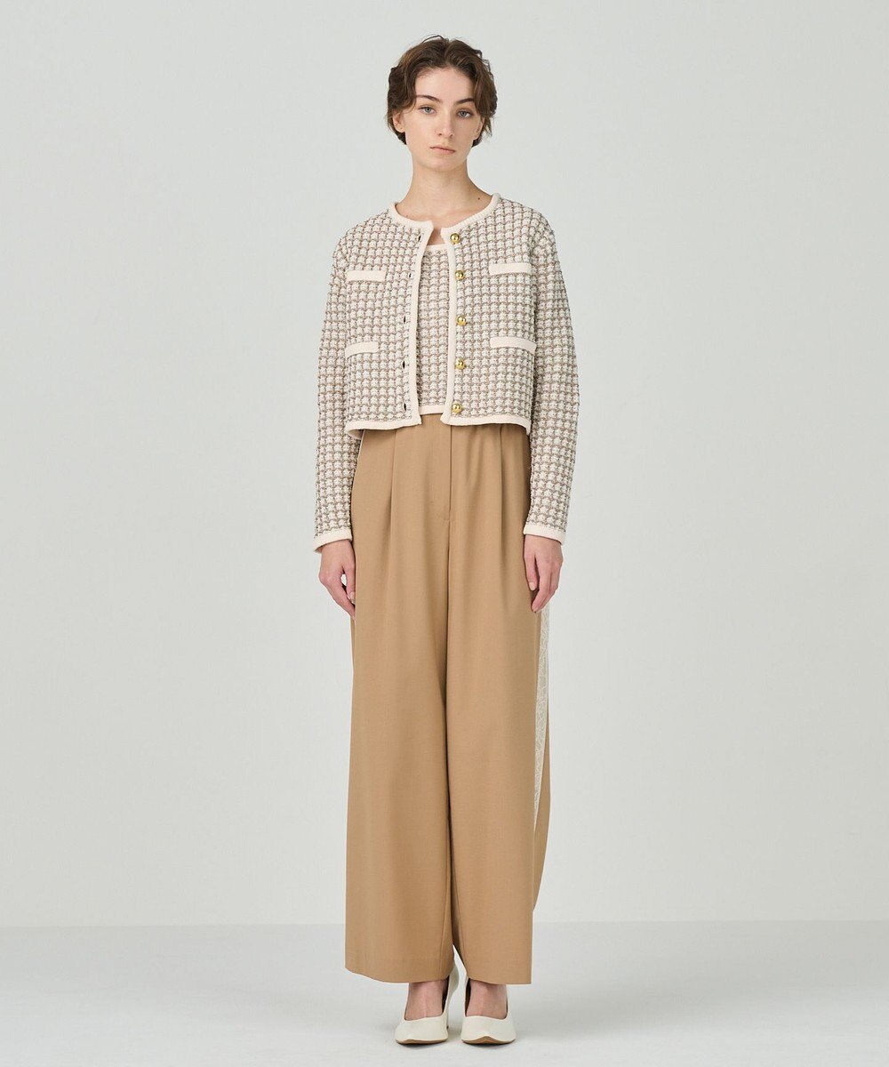 GRACE CONTINENTAL サイドレースイージーパンツ