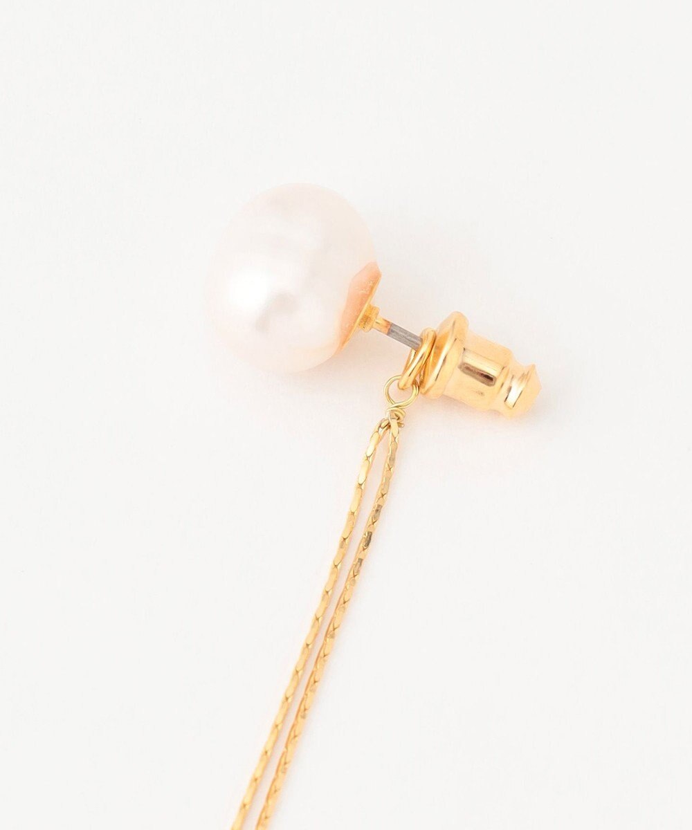 GRACE CONTINENTAL orgablanca パール＆チェーン2Wayピアス 