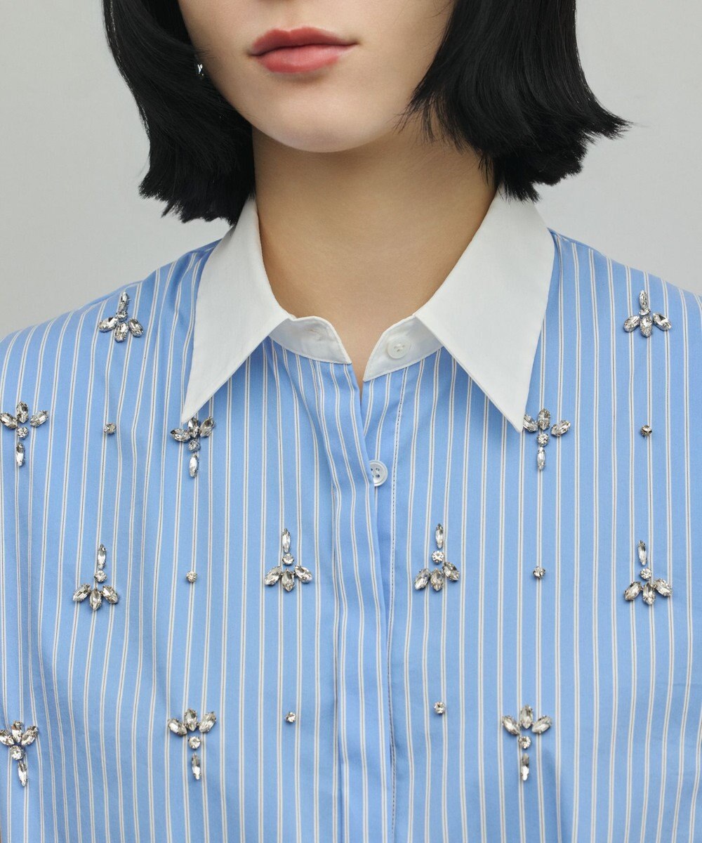GRACE CONTINENTAL ビジューノースリーブシャツ 