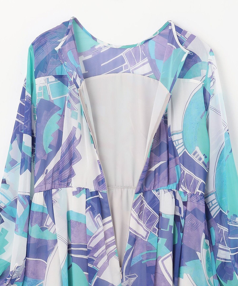 GRACE CONTINENTAL アールデコリゾートプリントワンピース 