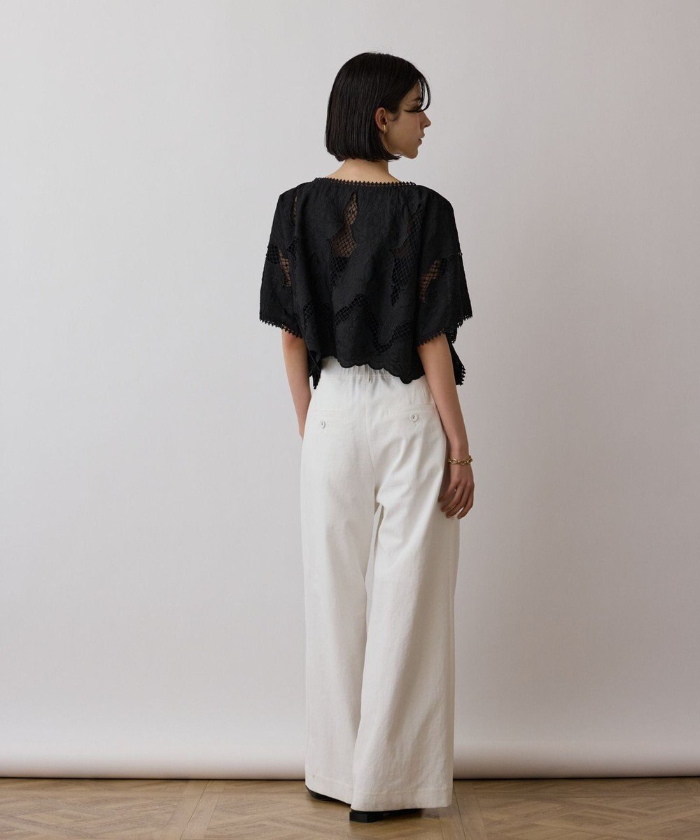 GRACE CONTINENTAL 刺繍ポンチョトップ 