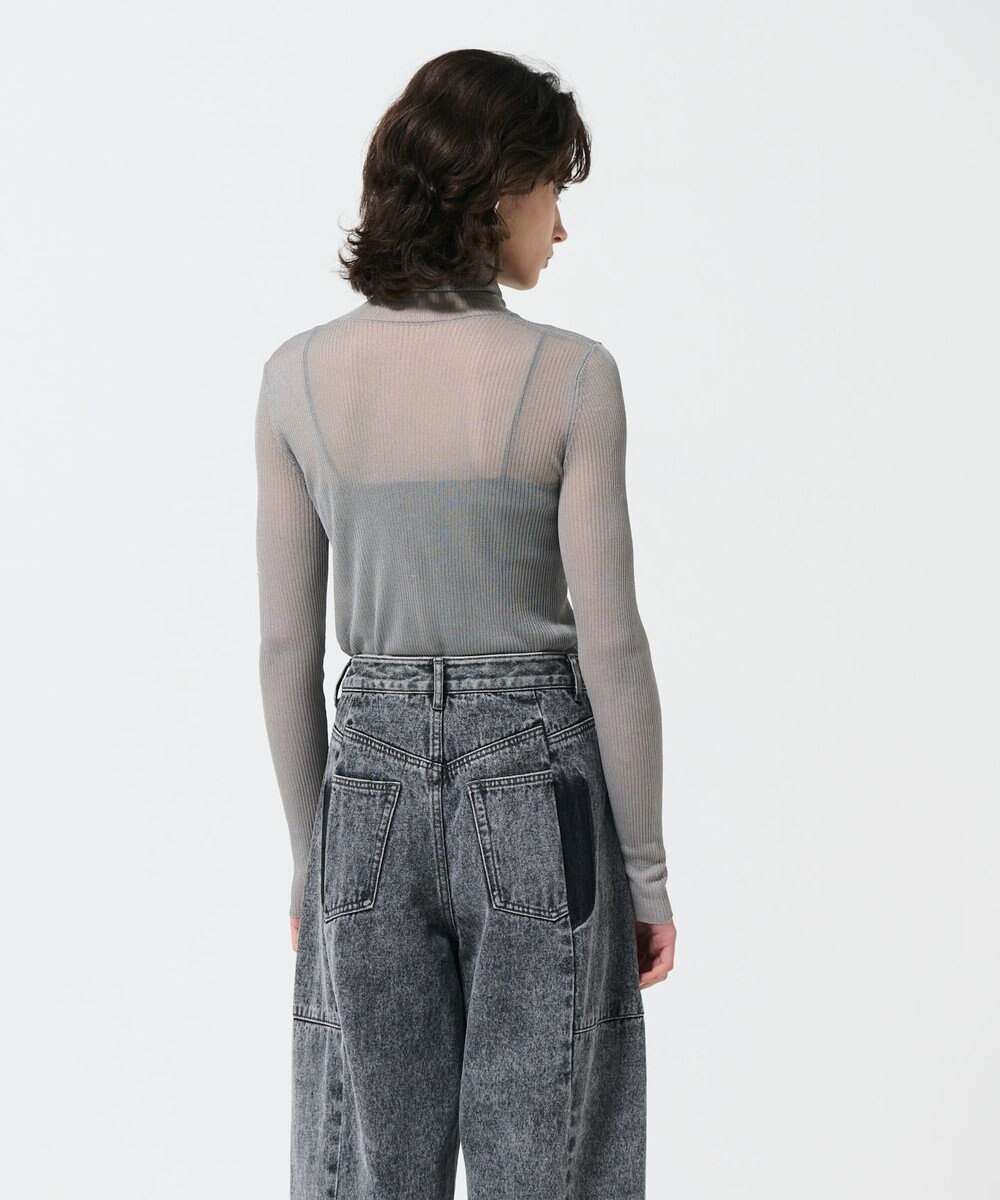 GRACE CONTINENTAL シアーリブタートルトップ 