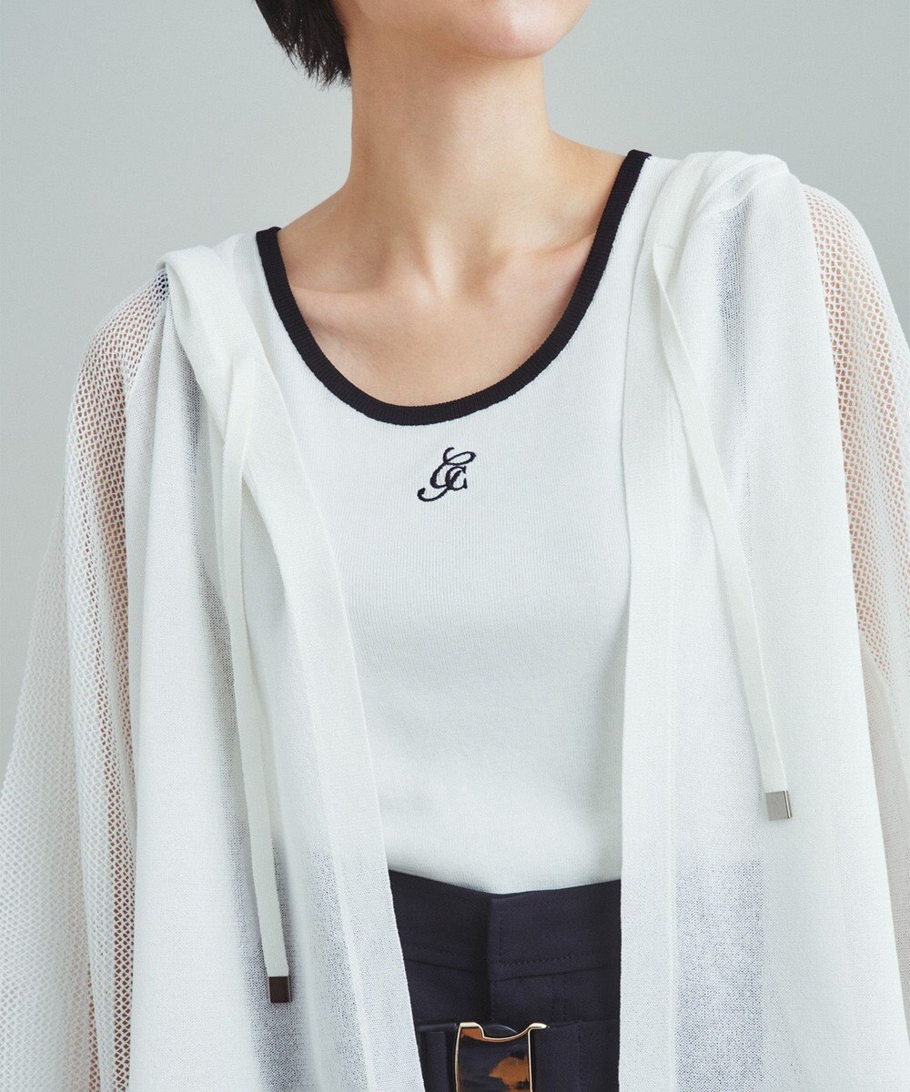 GRACE CONTINENTAL メッシュニットフーディー 