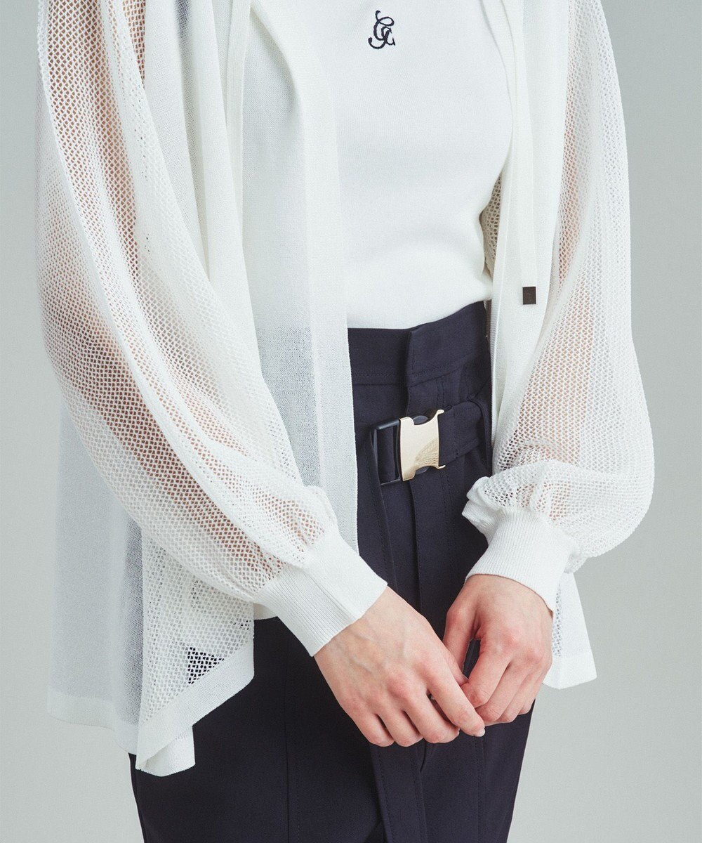 GRACE CONTINENTAL メッシュニットフーディー 