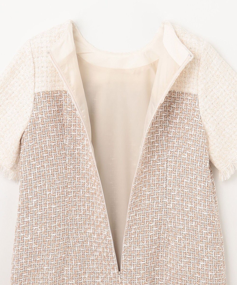 GRACE CONTINENTAL ツイードコンビミニワンピース