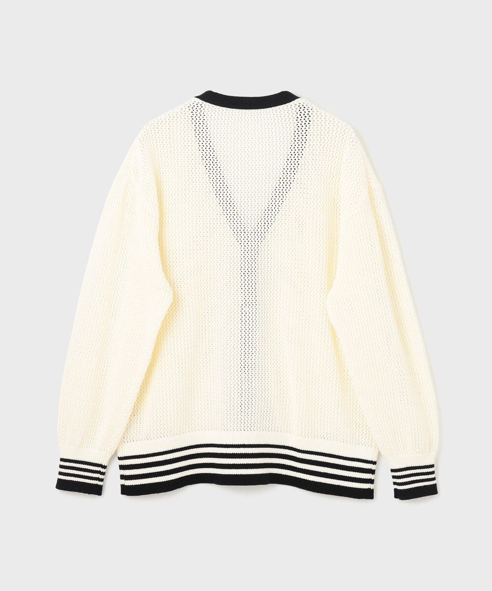 GRACE CONTINENTAL メッシュラインニットカーディガン