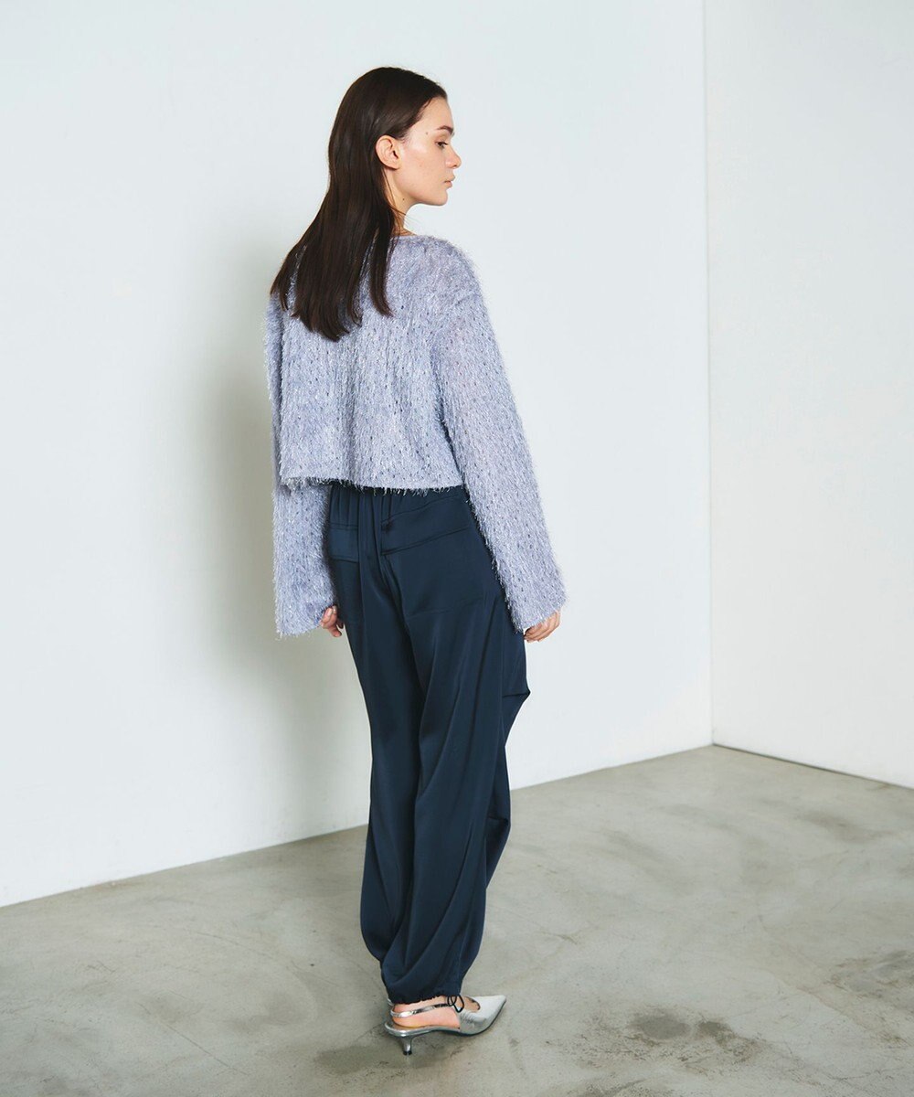 GRACE CONTINENTAL ラメフリンジカットトップ