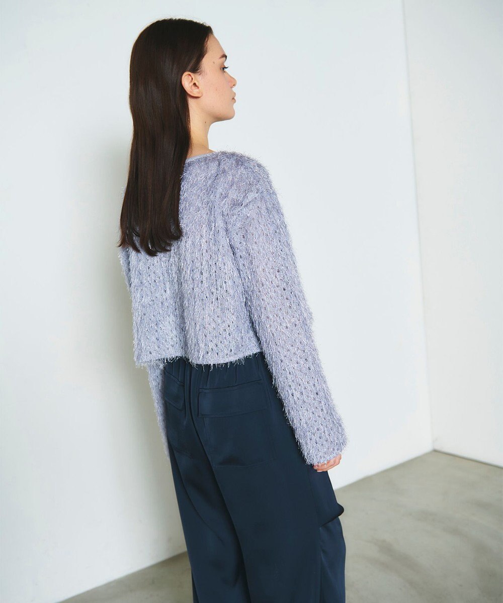 GRACE CONTINENTAL ラメフリンジカットトップ 