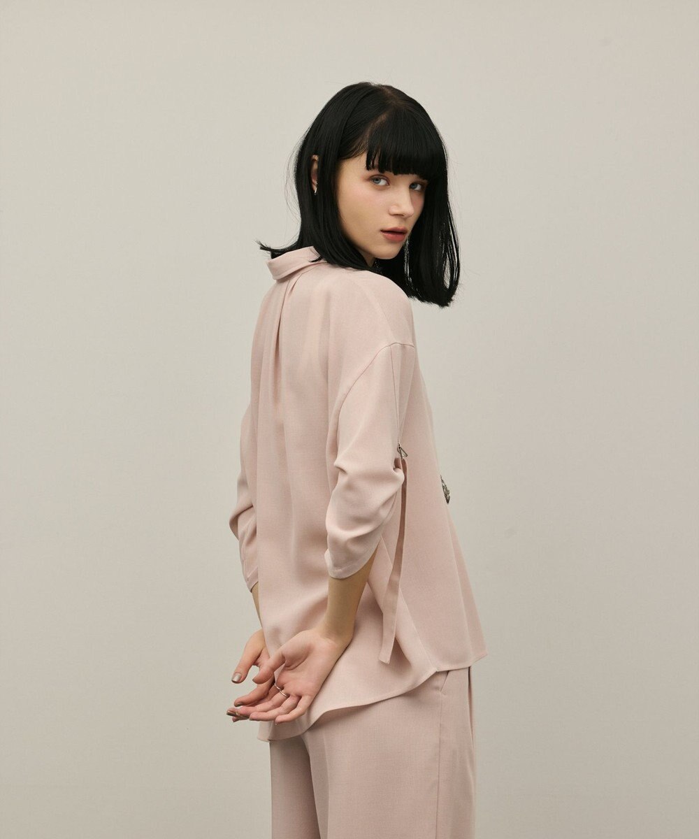 GRACE CONTINENTAL ロールアップスリーブトップス 