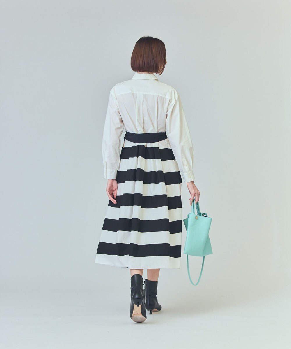 GRACE CONTINENTAL ボーダーコンビシャツワンピース