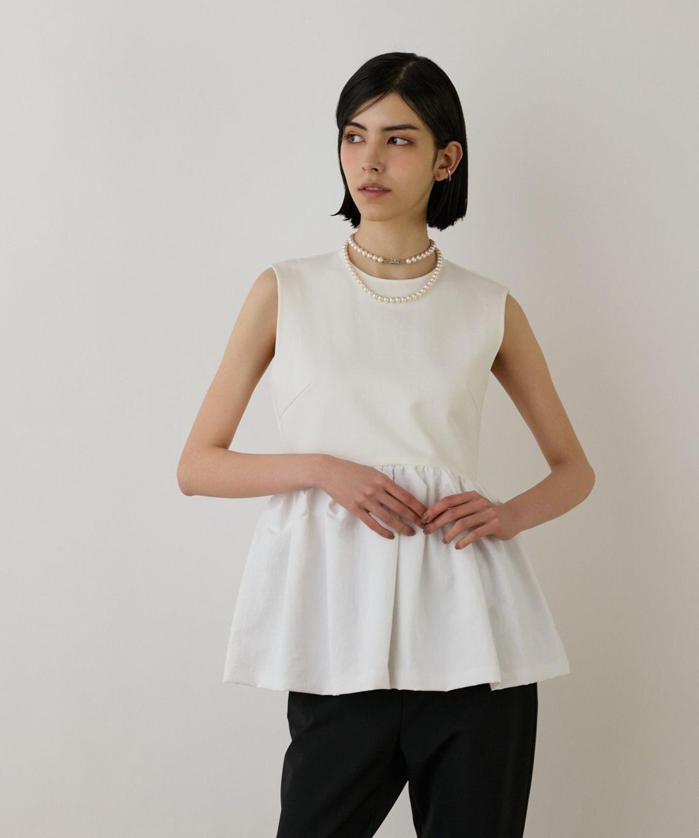 GRACE CONTINENTAL タフタペプラムトップ