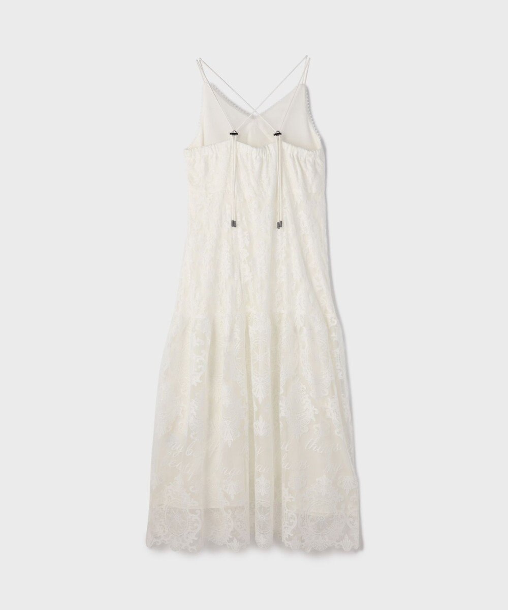 GRACE CONTINENTAL ロゴ刺繍レースワンピース 