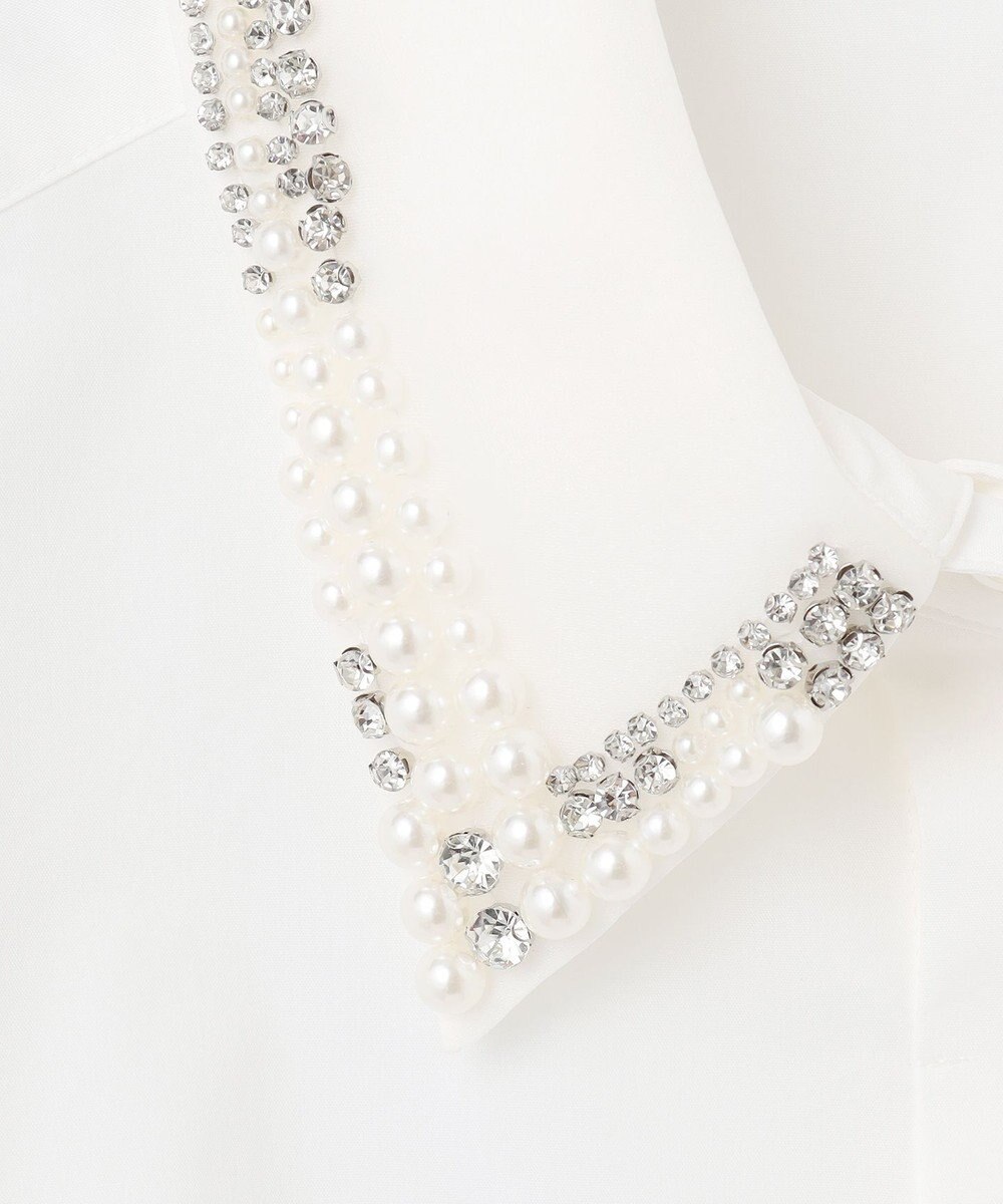 GRACE CONTINENTAL ビジューカラーシャツ 